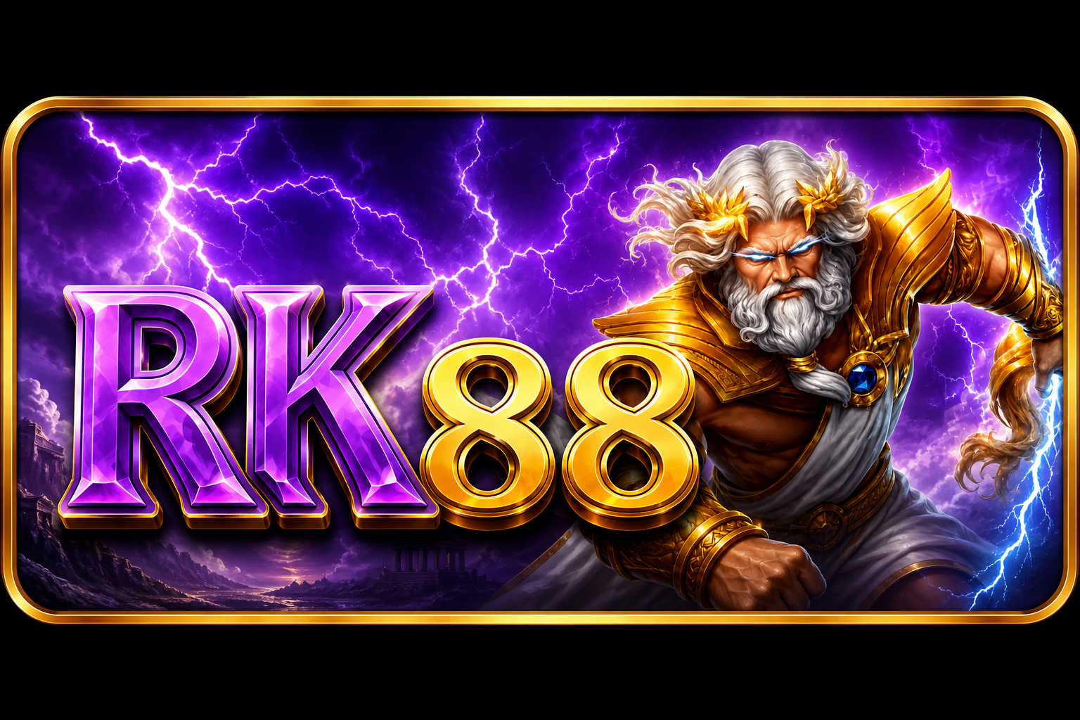 RK88: Zeus petir ungu, RK permata, 88 emas.